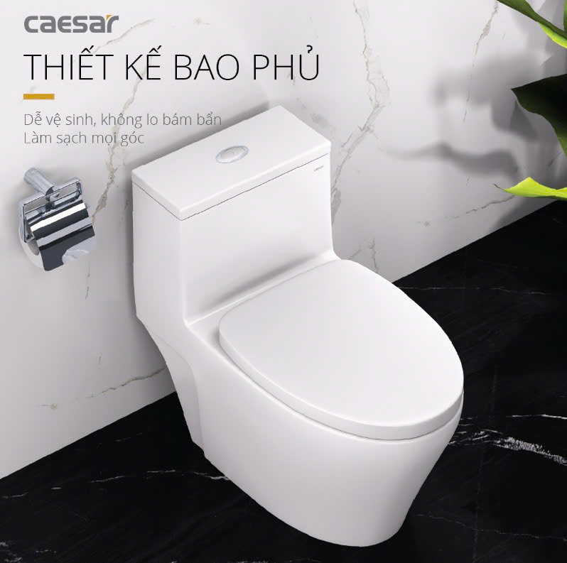 Hình ảnh bàn cầu 1 khối Caesar C1356