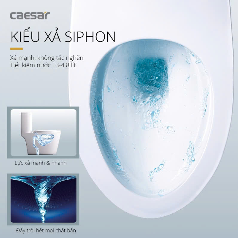 Hình ảnh bàn cầu 1 khối Caesar C1364