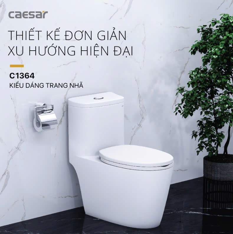Hình ảnh bàn cầu 1 khối Caesar C1364