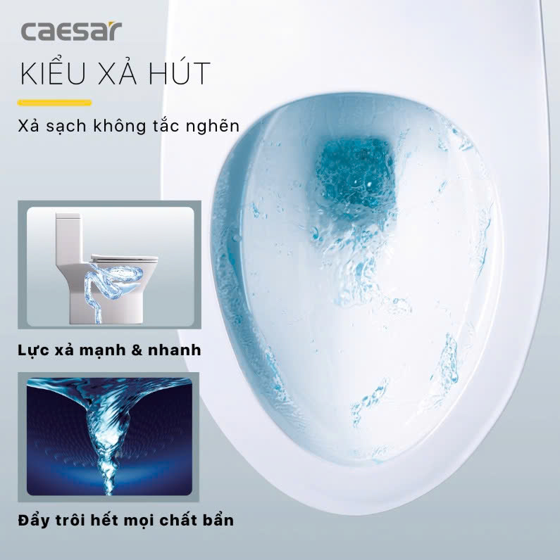 Hình ảnh bàn cầu 1 khối Caesar C1374