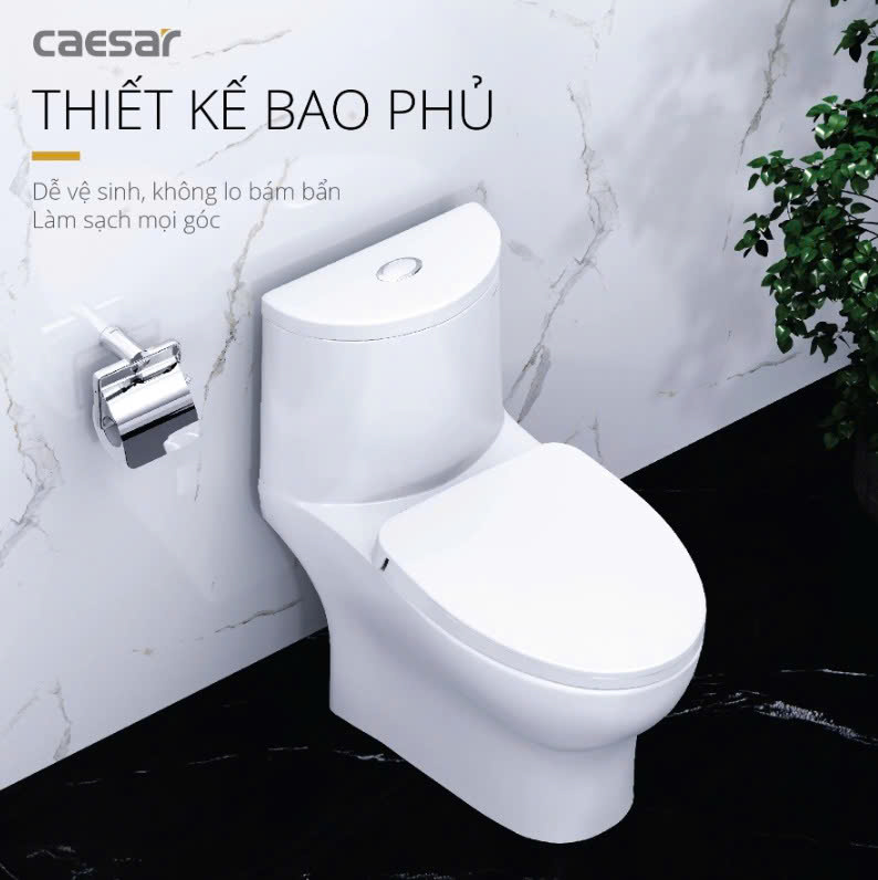 Hình ảnh bàn cầu 1 khối Caesar C1375