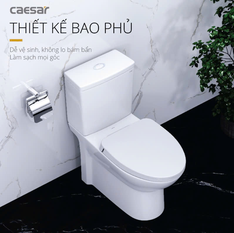 Hình ảnh bàn cầu 1 khối Caesar CD1340
