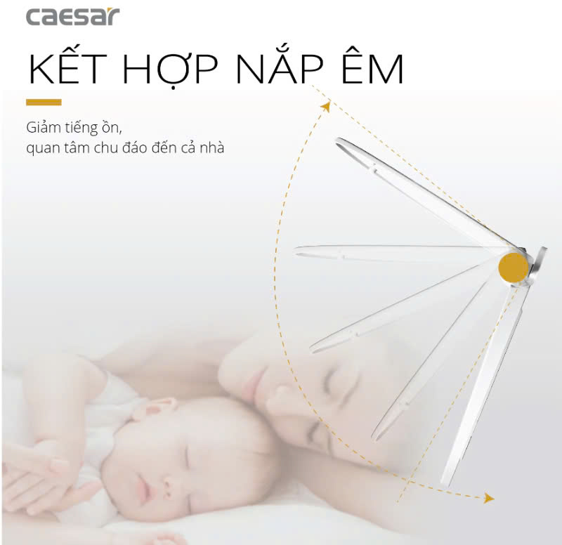 Hình ảnh bàn cầu 1 khối Caesar CD1340