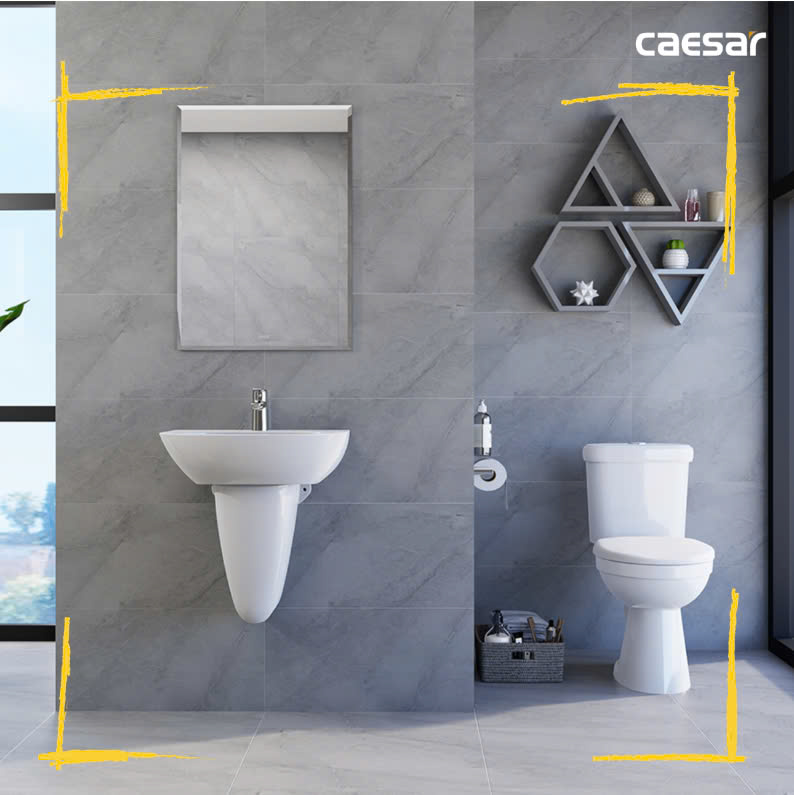 Hình ảnh bàn cầu 2 khối Caesar CT1338