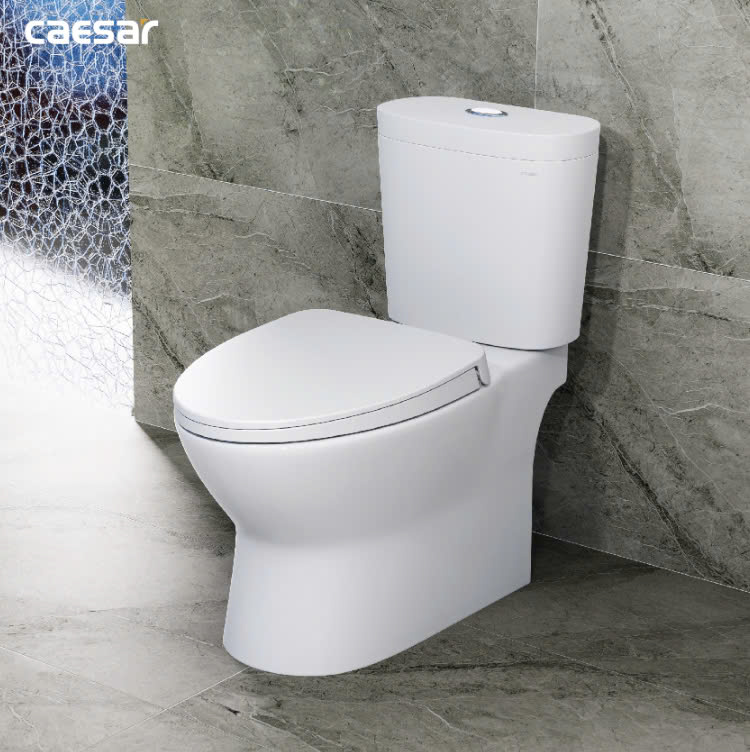 Hình ảnh bàn cầu 2 khối nắp êm Caesar CD1320