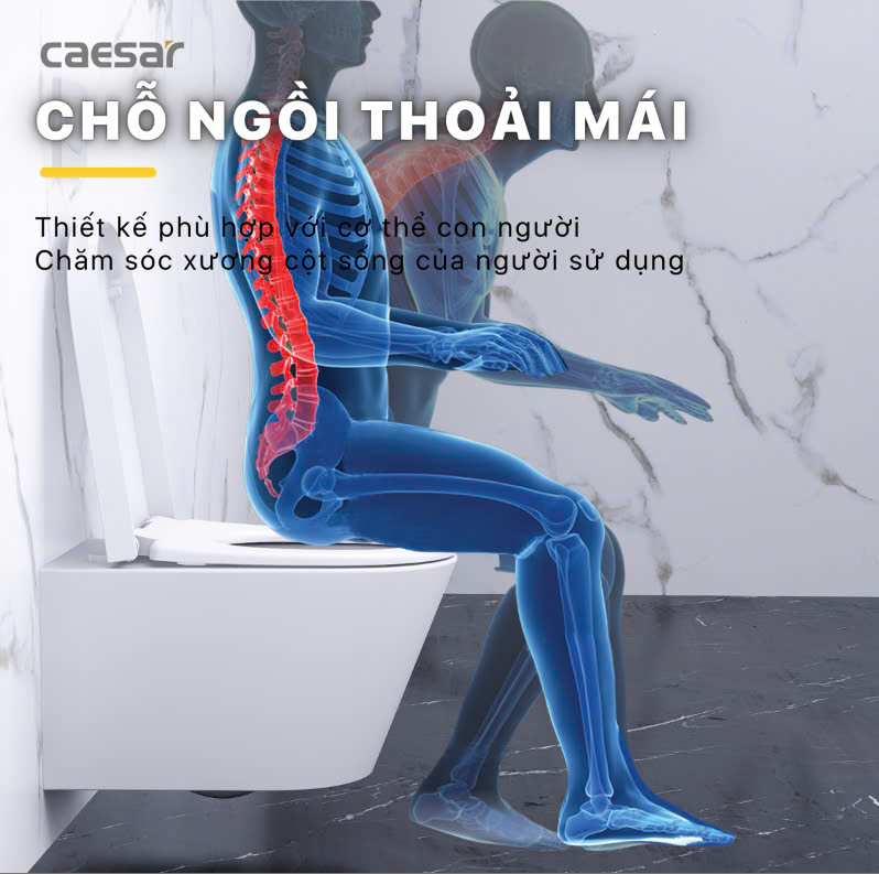 Bàn cầu âm tường Caesar CPT1505