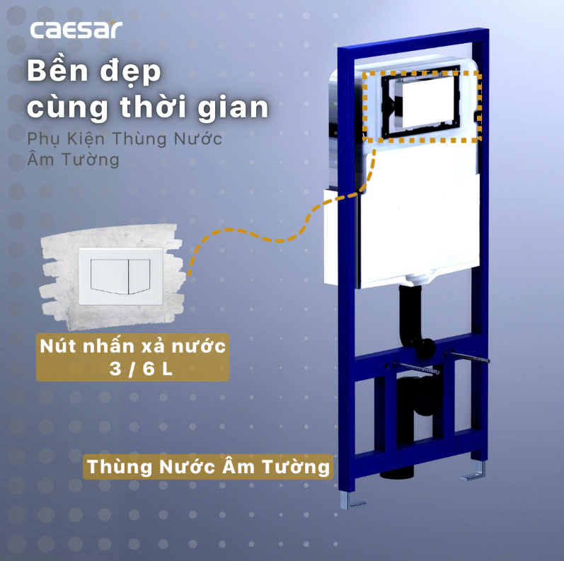 Bàn cầu âm tường Caesar CPT1505