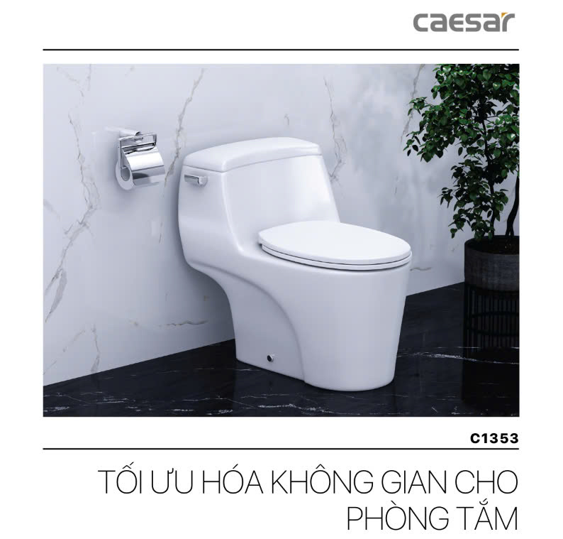 bàn cầu nắp rửa cơ Caesar C1374F + TAF400H