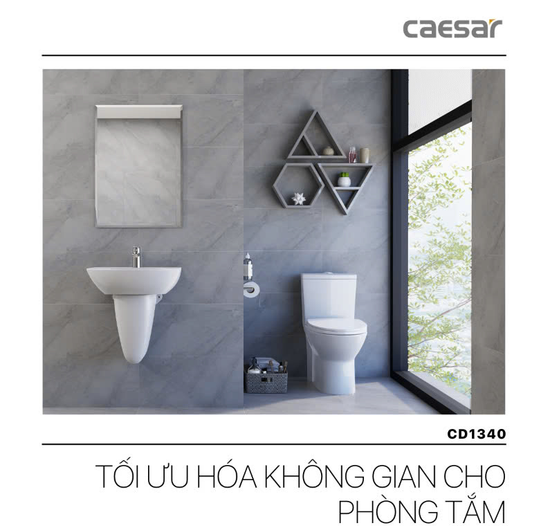 bàn cầu thông minh Caesar CD1340 + TAF400H