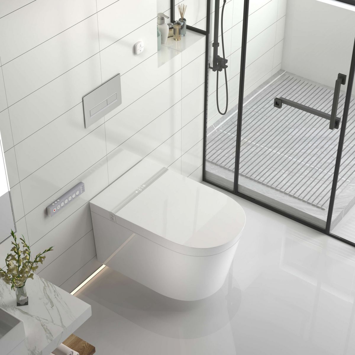 Bồn cầu thông minh treo tường D&K DK-AC944B