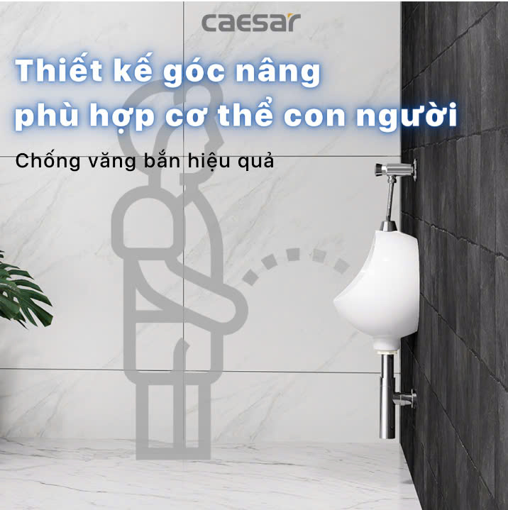 Hình ảnh bồn tiểu nam treo tường Caesar U0210