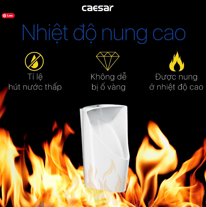 Hình ảnh bồn tiểu nam treo tường Caesar U0233