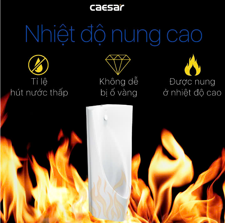 Hình ảnh bồn tiểu nam treo tường Caesar U0235 + A654