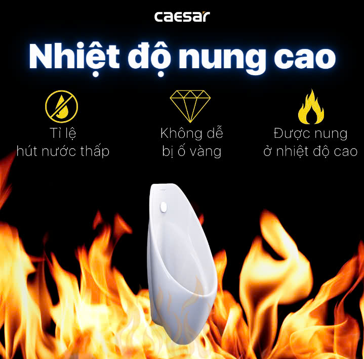 Hình ảnh bồn tiểu nam treo tường Caesar U0264