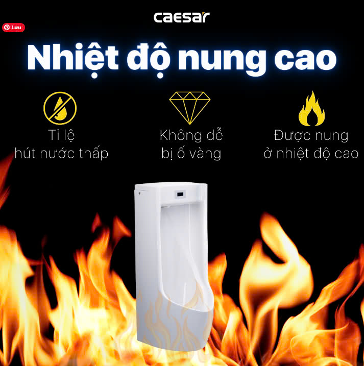 Hình ảnh bồn tiểu nam treo tường Caesar UA0283