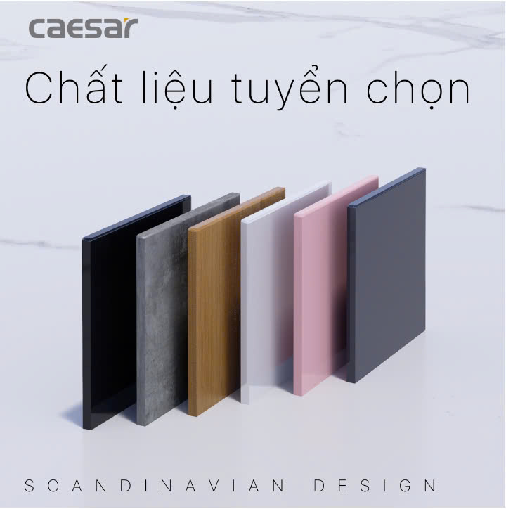 Chất liệu Chậu rửa Lavabo + Tủ treo Caesar