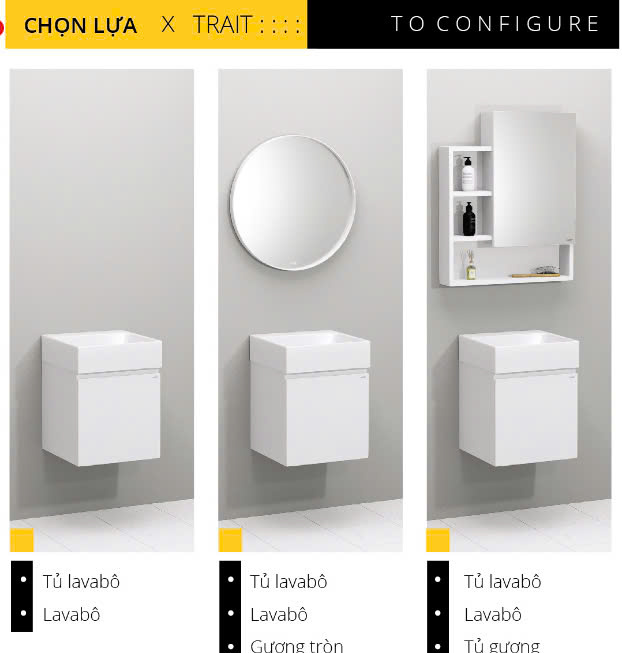 Chậu rửa Lavabo + Tủ treo Caesar LF5257 + EH05257AV