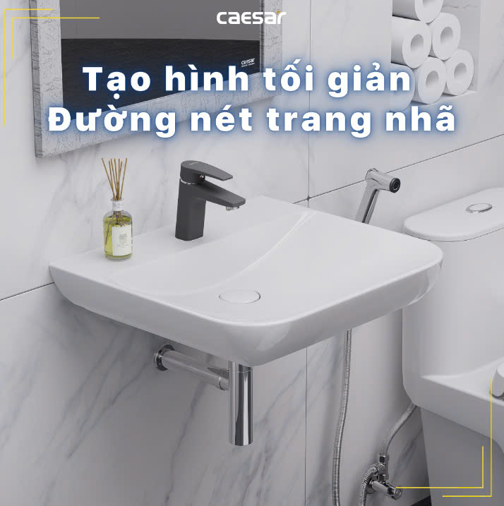 Chậu rửa Lavabo treo tường Caesar LF5370