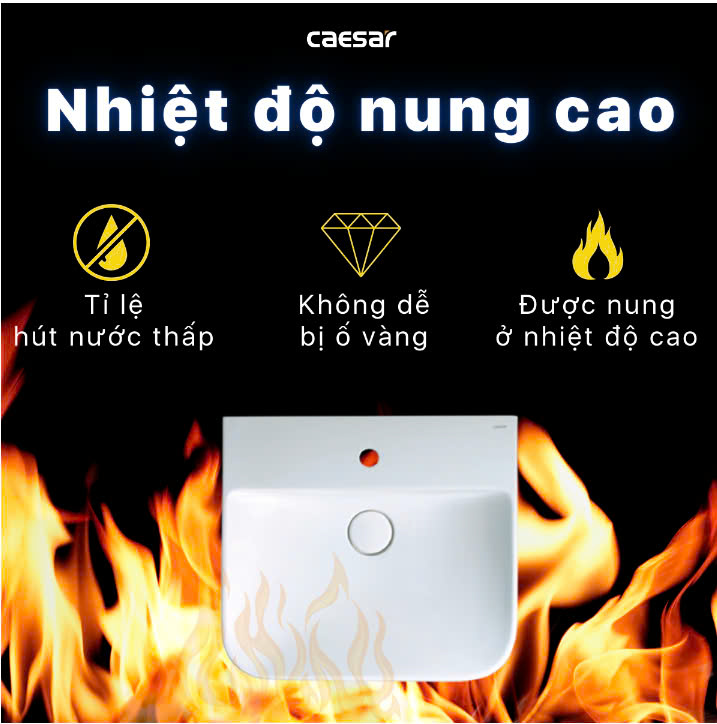 Chậu rửa Lavabo treo tường Caesar LF5370