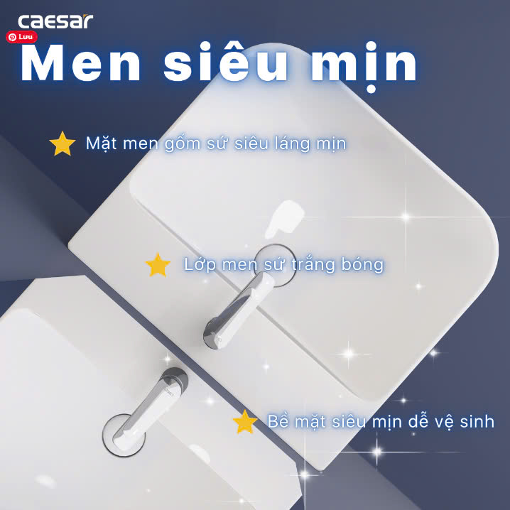Chậu rửa Lavabo treo tường Caesar LF5370
