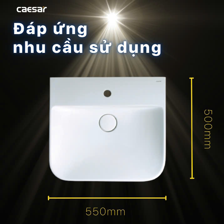 Chậu rửa Lavabo treo tường Caesar LF5370