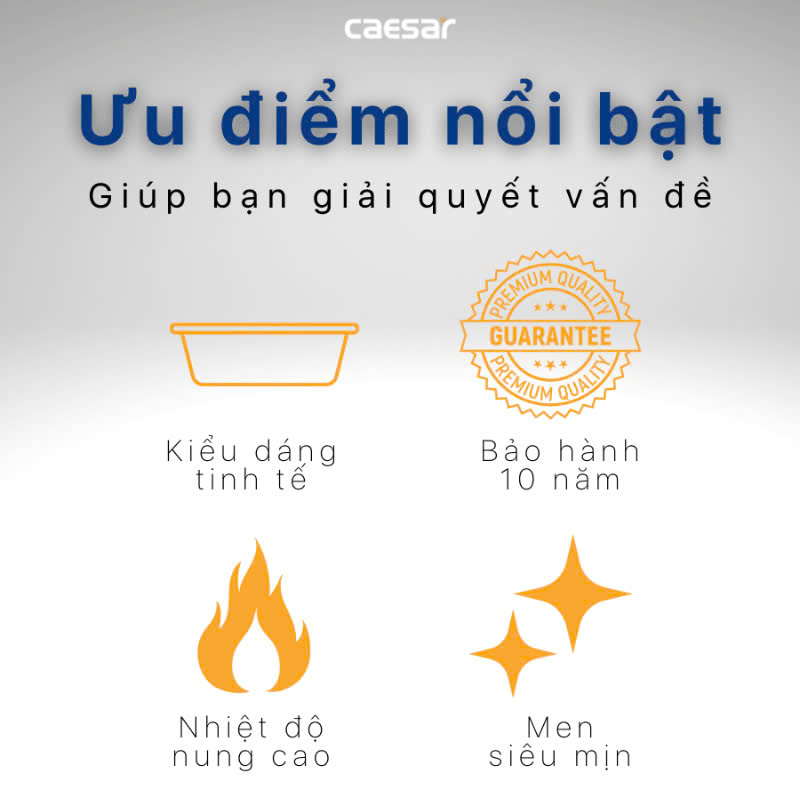 Chậu rửa Lavabo đặt bàn Caesar L5215