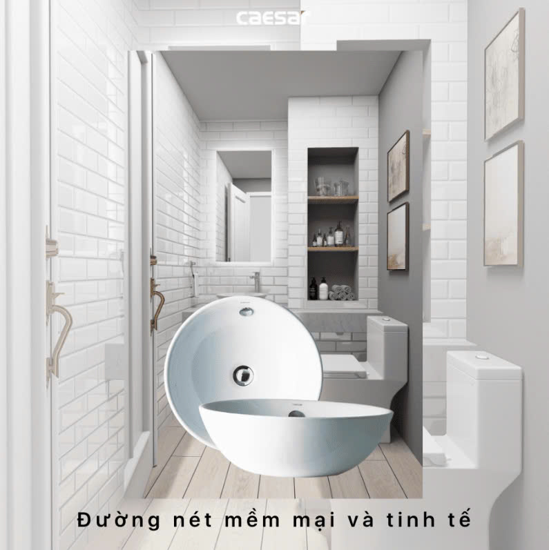 Chậu rửa Lavabo đặt bàn Caesar L5215