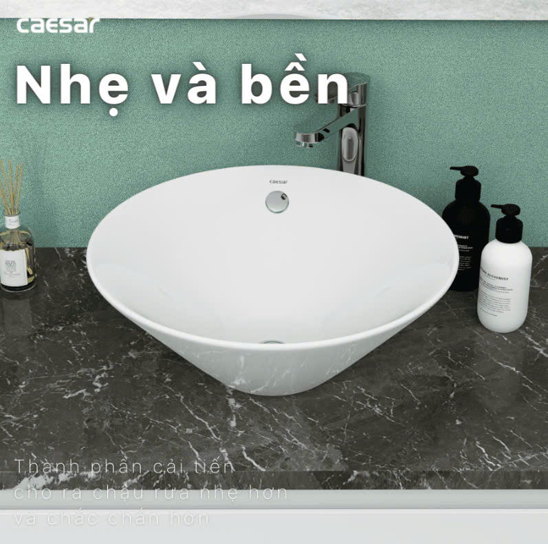 Chậu rửa Lavabo đặt bàn Caesar L5222