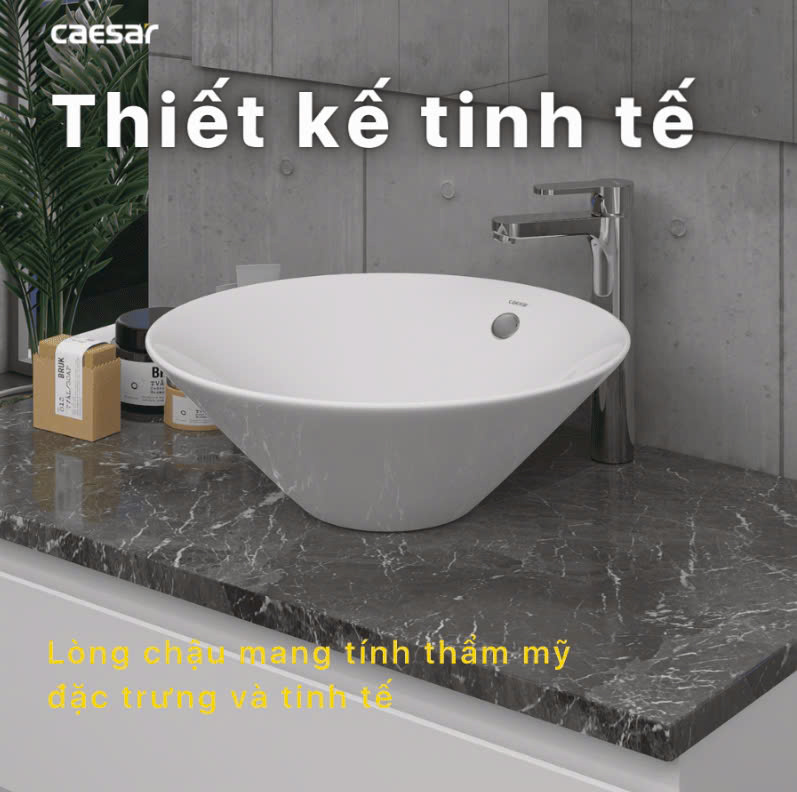 Chậu rửa Lavabo đặt bàn Caesar L5222