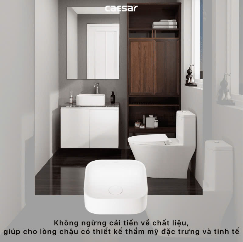 Chậu rửa Lavabo đặt bàn Caesar LF5256