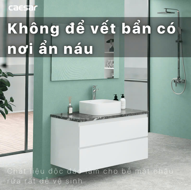 Chậu rửa Lavabo đặt bàn Caesar LF5256