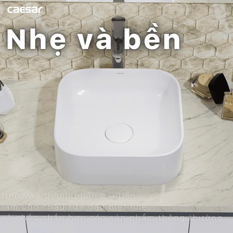 Chậu rửa Lavabo đặt bàn Caesar LF5256