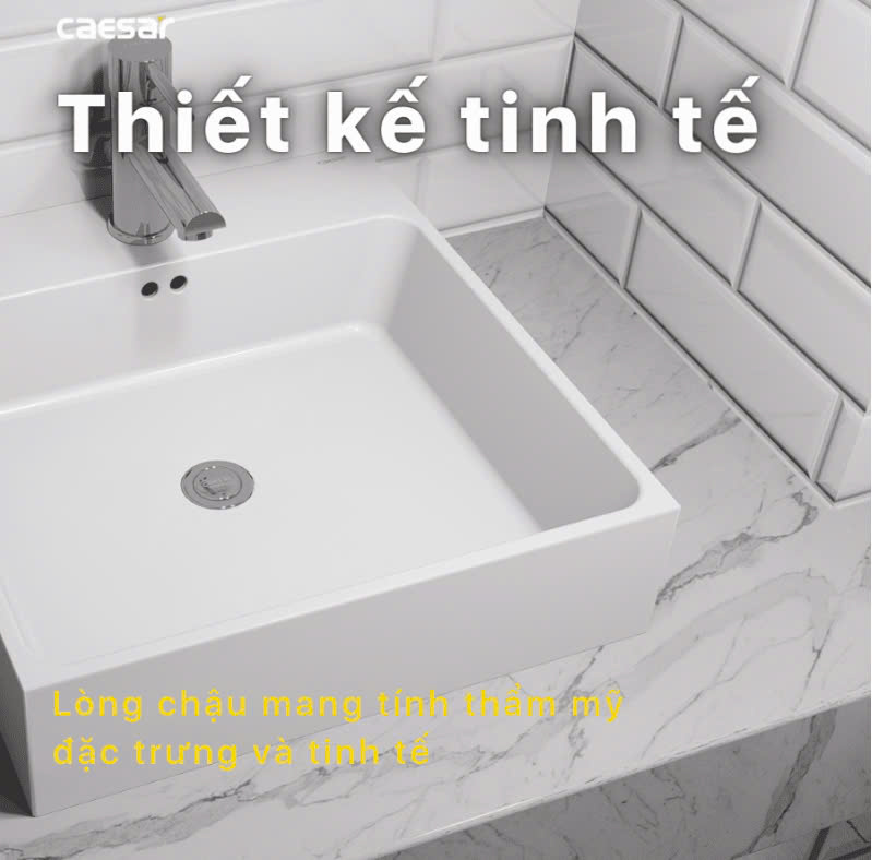 Chậu rửa Lavabo đặt bàn Caesar LF5261