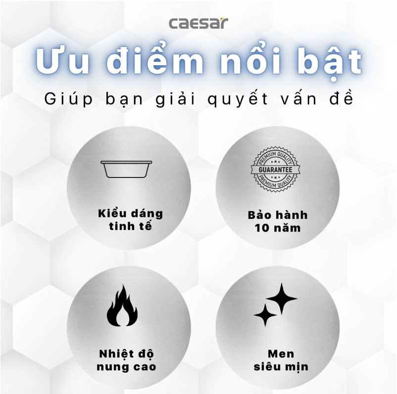 Chậu rửa Lavabo đặt bàn Caesar LF5380
