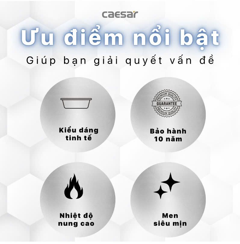 Chậu rửa Lavabo đặt bàn Caesar LF5384
