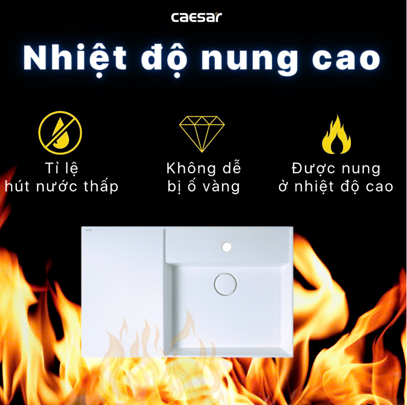 Chậu rửa Lavabo đặt bàn Caesar LF5384
