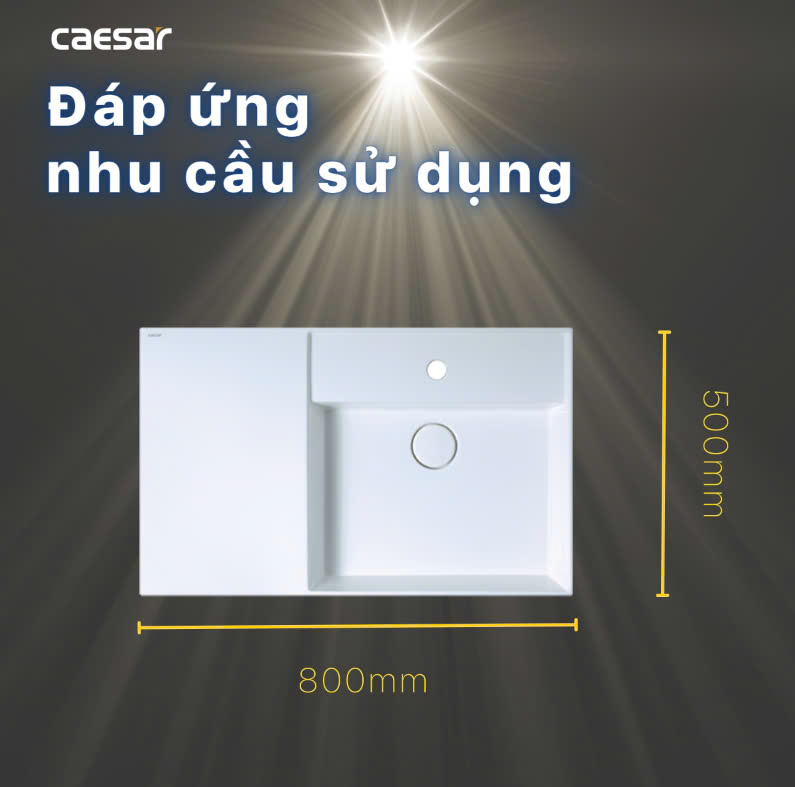 Chậu rửa Lavabo đặt bàn Caesar LF5384