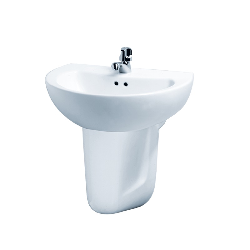 Chậu Lavabo chân lửng Caesar L2150 + P2441 giá rẻ