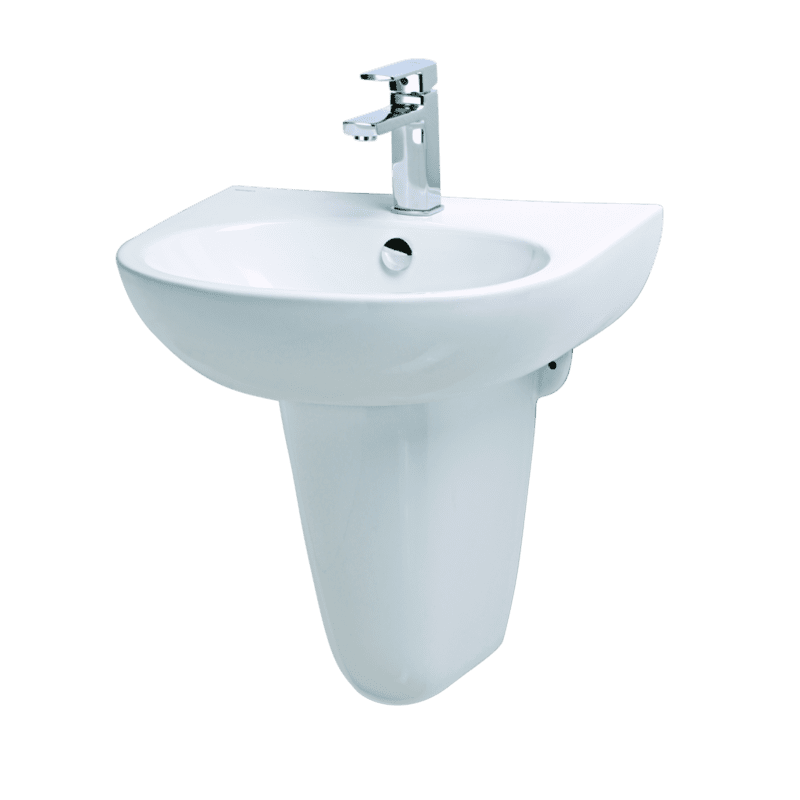 Chậu Lavabo chân lửng Caesar L2152 + P2443 giá rẻ