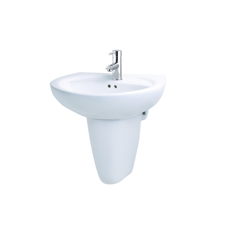 Chậu Lavabo chân lửng Caesar L2220 + P2443 giá rẻ