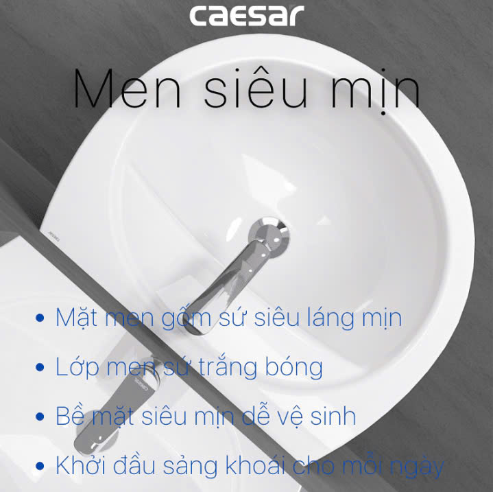 Chậu rửa Lavabo treo tường Caesar L2220 + P2445
