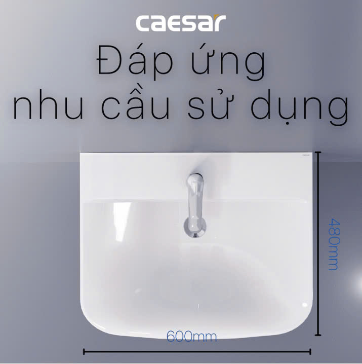 Chậu rửa Lavabo treo tường Caesar L2365 + P2443