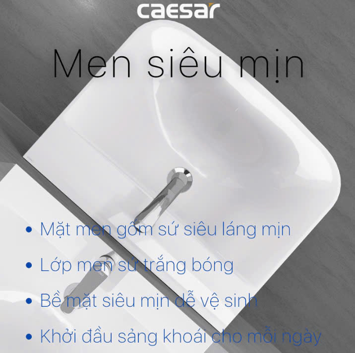 Chậu rửa Lavabo treo tường Caesar L2365 + P2445
