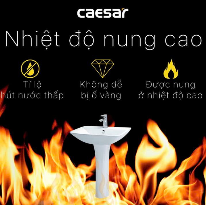 Chậu rửa Lavabo treo tường Caesar L2365 + P2445
