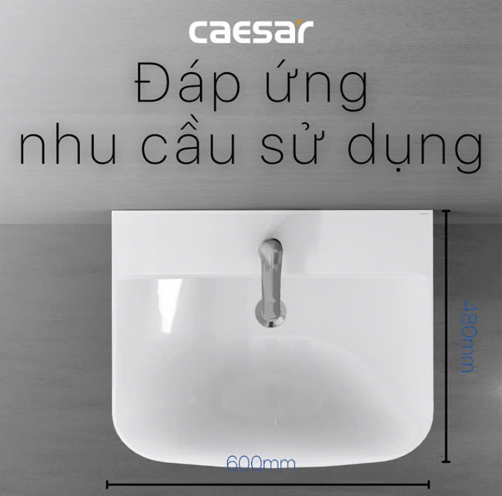 Chậu rửa Lavabo treo tường Caesar L2365 + P2445