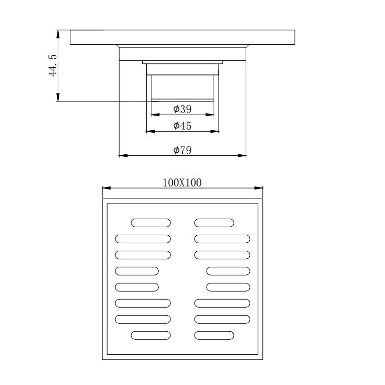 Thông số kỹ thuật ga thoát sàn D&K DK-10025