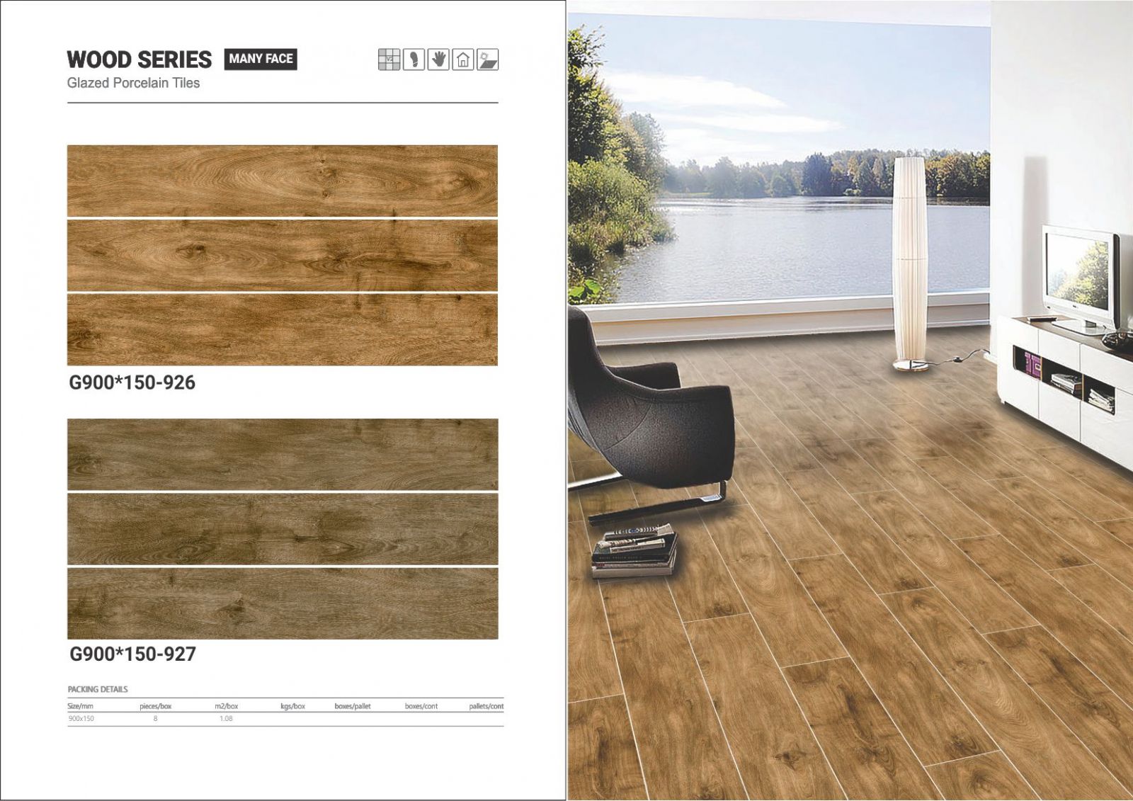 Gạch lát nền 150x900 Taicera GC900x150-926