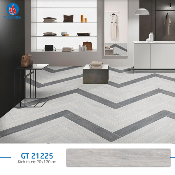 Gạch lát nền vân gỗ Viglacera 200x1000 mã GT21225