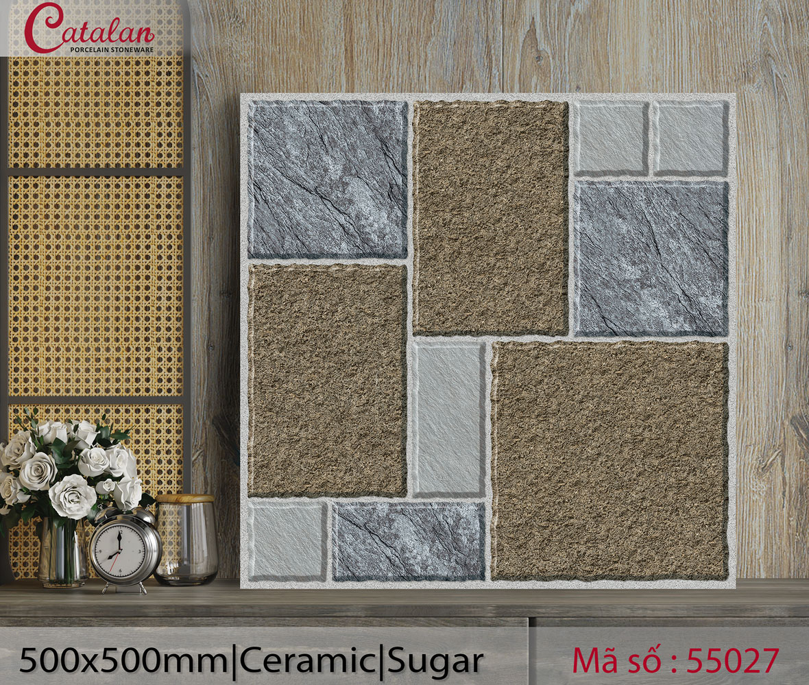 Gạch lát sân vườn Catalan 500x500 mã 55027