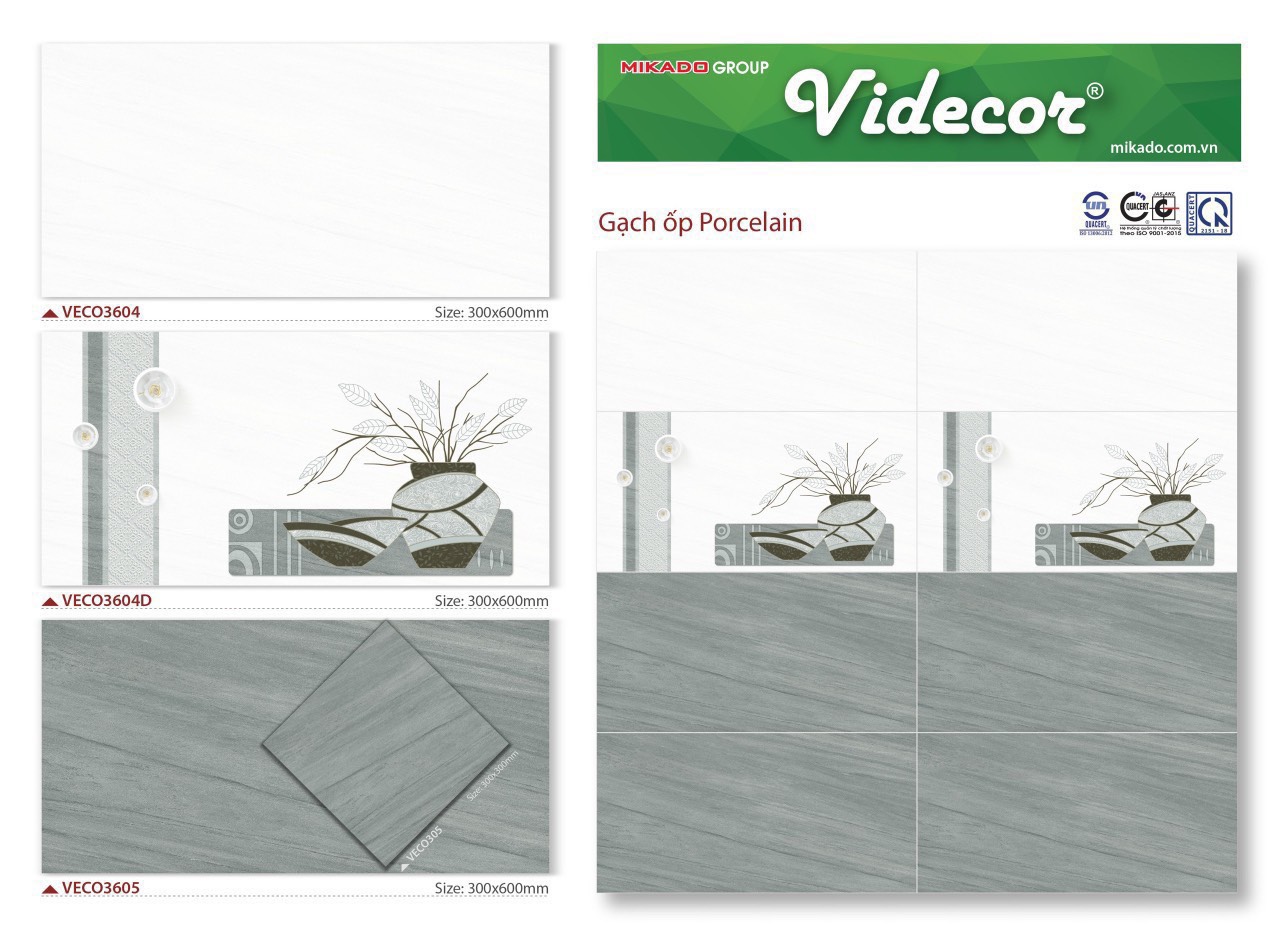 Gạch 300x600 Mikado Videcor ECO3604-VECO3604D-VECO3605 giá rẻ